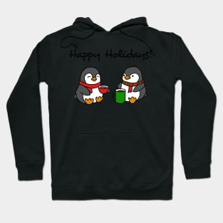 Christmas Penguins Enjoying Hot Cocoa Hoodie